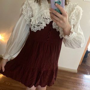 90s Y2K A Line Strappy Babydoll Dress